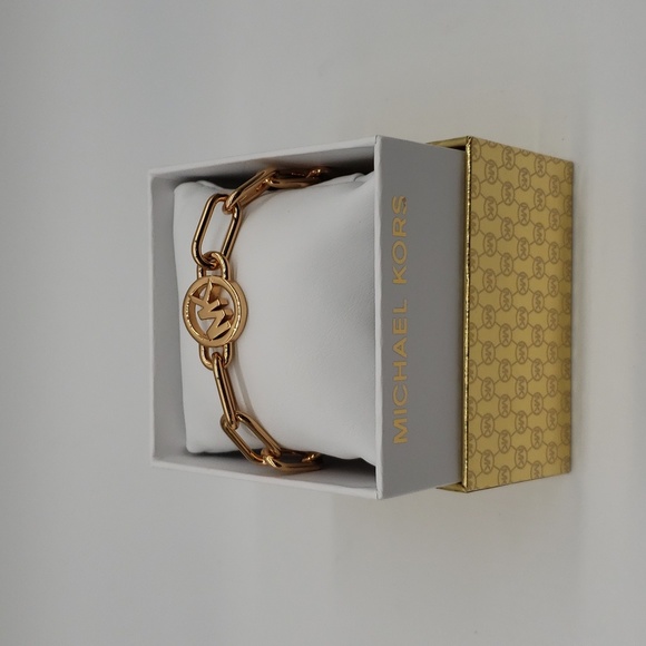 Michael Kors Fashion Rose Gold Brass Chain Bracelet NWT - Picture 8 of 9